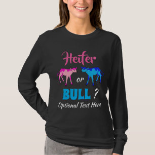 Färse orBull Bauernhof-Art-Geschlecht decken auf T-Shirt