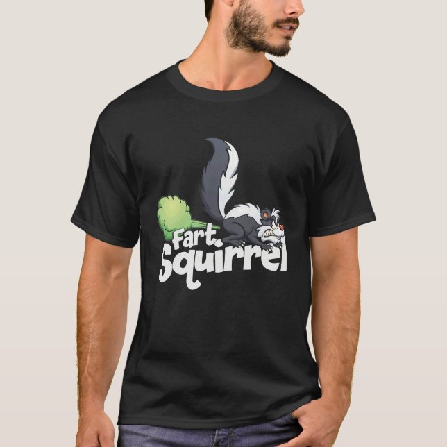 Fart Squirrel Skunk Farting Animal T-Shirt (Vorderseite)