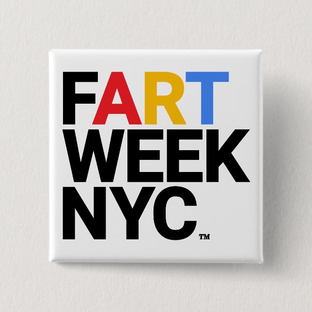 Fart Week NYC™ Knopf Button (Vorderseite)