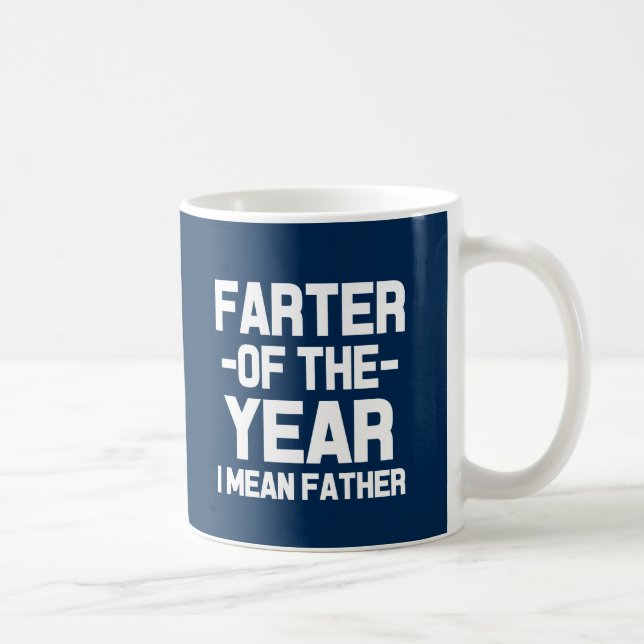 Farter der Jahr-lustigen Vater-Kaffee-Tasse Kaffeetasse (Rechts)