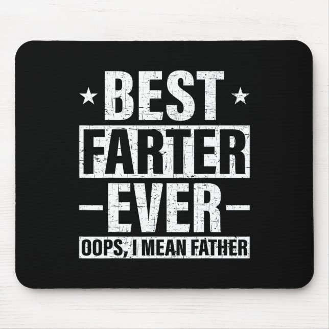 Farter Ever Oops Ich Gemeine Vater Furz Retro Vate Mousepad (Vorne)