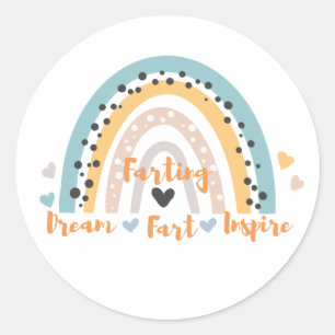 Farting Dream Furzen Inspiriert Runder Aufkleber