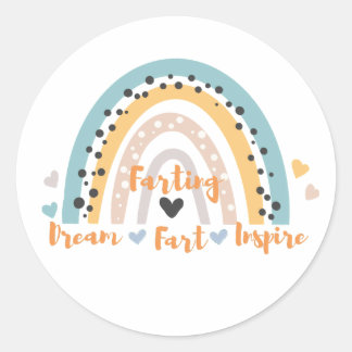 Farting Dream Furzen Inspiriert Runder Aufkleber