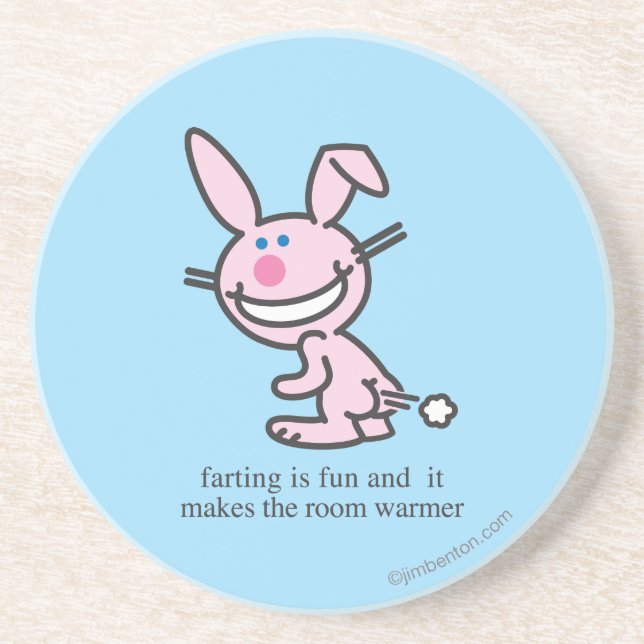 Farting ist Spaß Sandstein Untersetzer (Vorne)