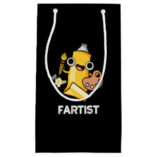 Fartist Funny Artist Pun Dark BG Kleine Geschenktüte