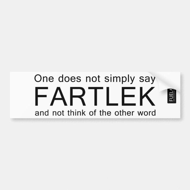 Fartlek Autoaufkleber (Vorne)