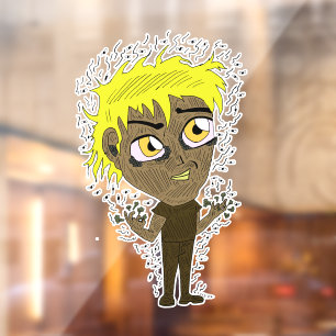 Farty Fingers Chibi Fensteraufkleber