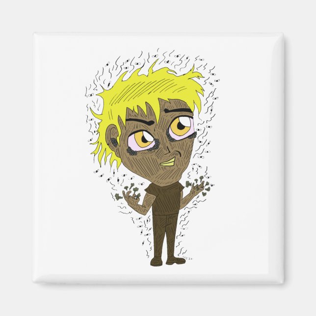 Farty Fingers Chibi Magnet (Vorne)