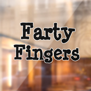 Farty Fingers Fensteraufkleber