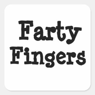 Farty Fingers Quadratischer Aufkleber