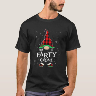 Farty Gnome Buffalo Kariert Matching Christmas Paj T-Shirt