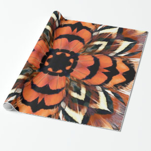 Fasan-Feder-Kaleidoskop-Party Geschenkpapier