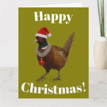 Fasan festlich aussehende Weihnachtskarte