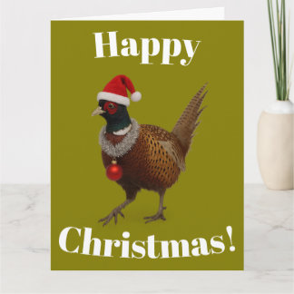 Fasan festlich aussehende Weihnachtskarte Karte