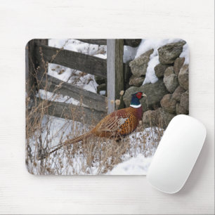 Fasan im Schnee Mousepad