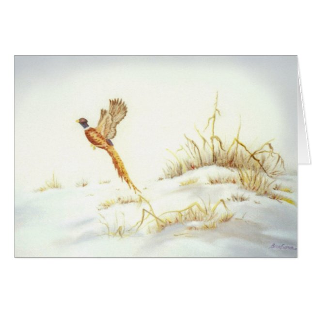 Fasan im Snowy-LandschaftsÖlgemälde (Vorderseite (Horizontal))