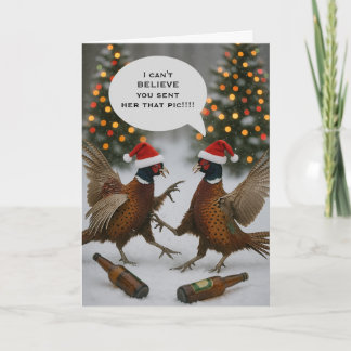 Fasan lustige Weihnachtskarte Karte