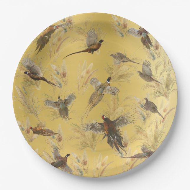 Fasan  pappteller (Vorderseite)