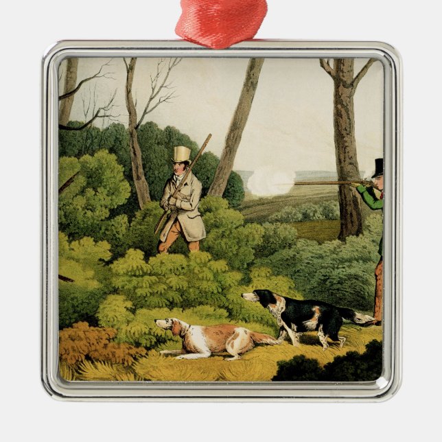 "Fasan-Schießen", Kneipe. durch Thomas McLean, Silbernes Ornament (Vorne)