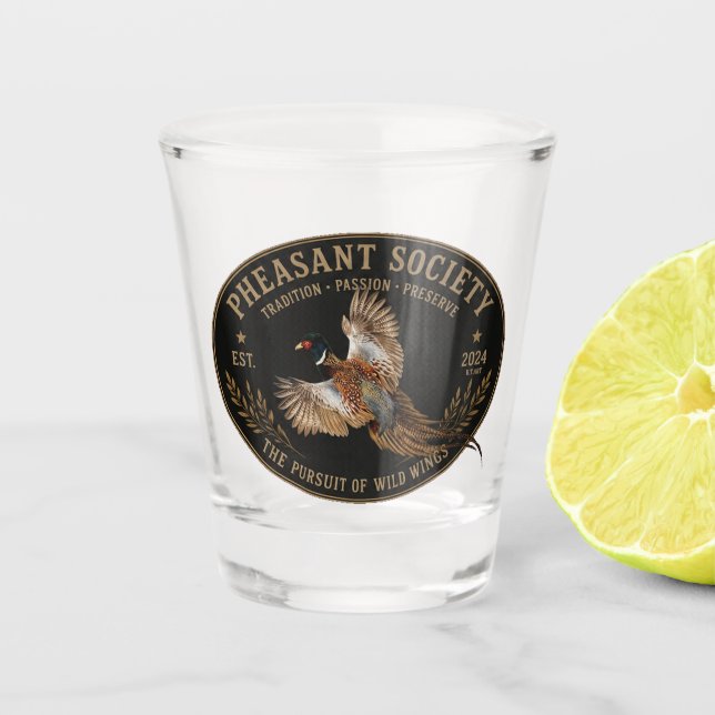 Fasan  schnapsglas (Vorderseite)