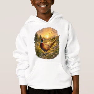 Fasan Sonnenuntergang Jagd Vogel Wildtier Geschenk Hoodie