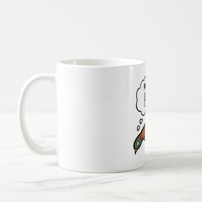 Fasan träumt von Kaffee Kaffeetasse (Links)