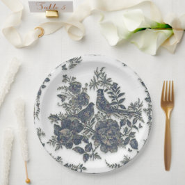 Fasane in Blume Pappteller