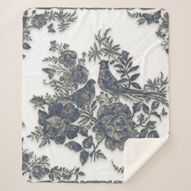 Fasane in Blume Sherpadecke (Vorderseite)