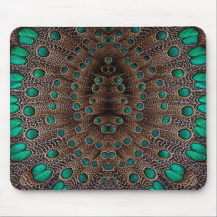 Fasanenfeder-Fraktal-Design Mousepad