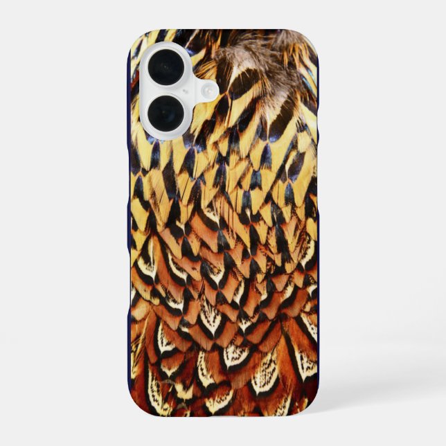 Fasanenfedern iPhone 16 Hülle (Rückseite)