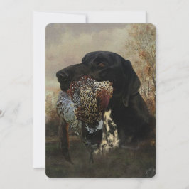 Fasanenjagd mit deutschem Kurzband Einladung