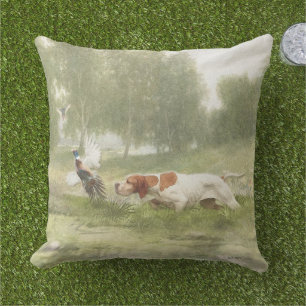 Fasanenjagd mit Pointer Kissen