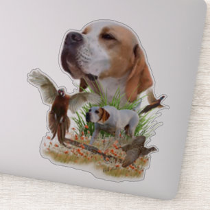 Fasanenjagd mit Zeigern, Kunst Aufkleber