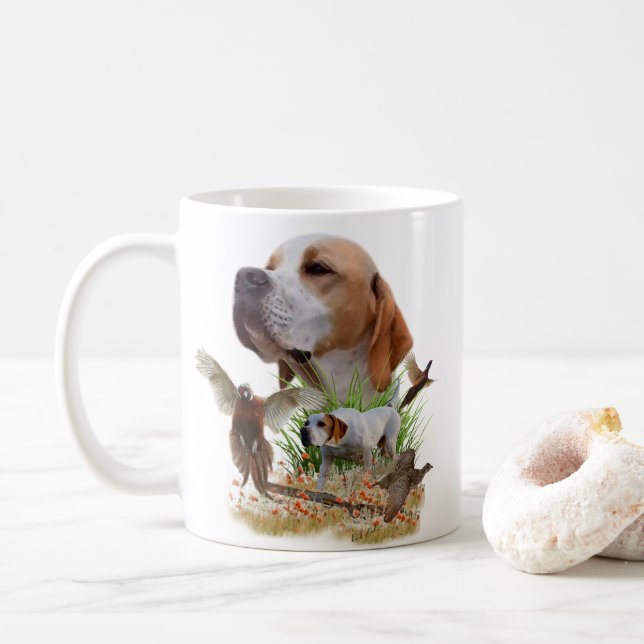 Fasanenjagd mit Zeigern, Kunst Kaffeetasse (Mit Donut)