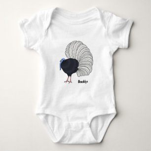 Fasanenvogel-Cartoon-Illustration nach Bulwer Baby Strampler