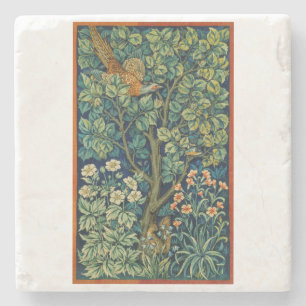 Fasanenvogel in einem Baum (von William Morris) Steinuntersetzer