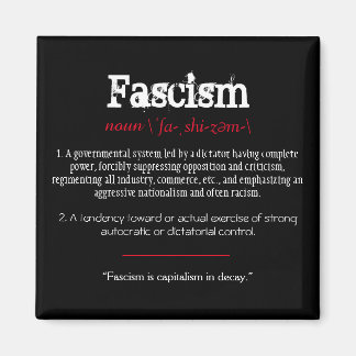 Faschismus Definition Politische Aussage Rot Magnet