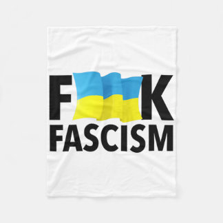 Faschismus - Zensiert mit ukrainischer Flagge Fleecedecke