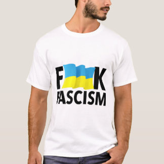 Faschismus - Zensiert mit ukrainischer Flagge T-Shirt