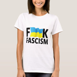 Faschismus - Zensiert mit ukrainischer Flagge T-Shirt
