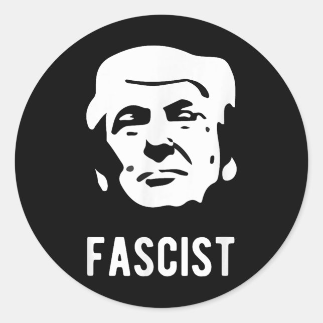 Faschist Anti-Trump Runder Aufkleber (Vorderseite)
