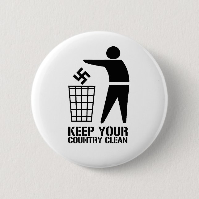 Faschisten auswerfen Behalt Ihr Land sauber Button (Vorderseite)