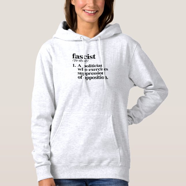 Faschistische Definition Hoodie (Vorderseite)