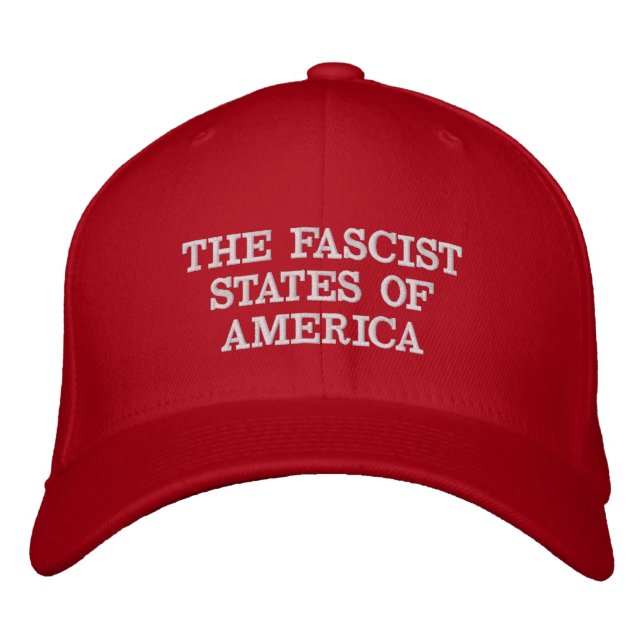 Faschistischer roter "Trumpf-Hut" USA Bestickte Kappe (Vorderseite)