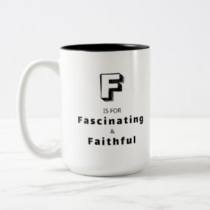 Fascinating F - Personalisierter Luxus-Lob Tasse
