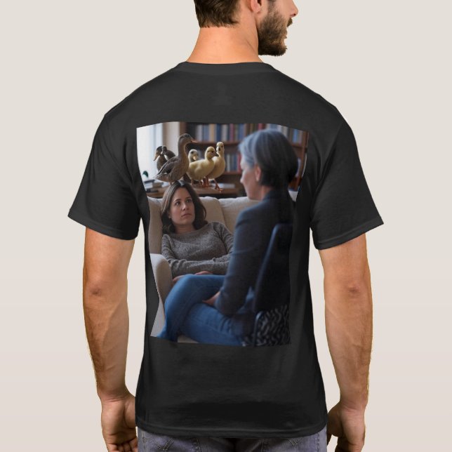 Fascination With Ducks men black T-shirt back (Dos)