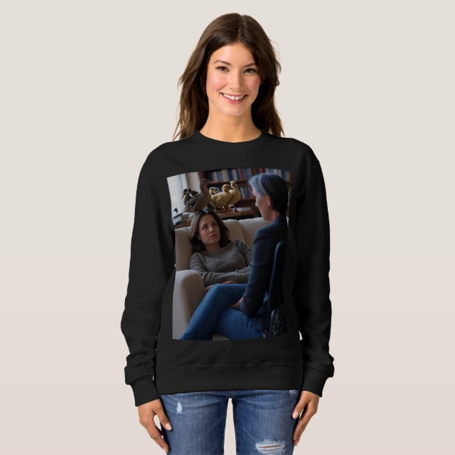 Fascination With Ducks women black sweatshirt (Vorne ganz)