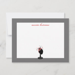 Fascinator u. Hut-Stand - flaches Notecards Mitteilungskarte