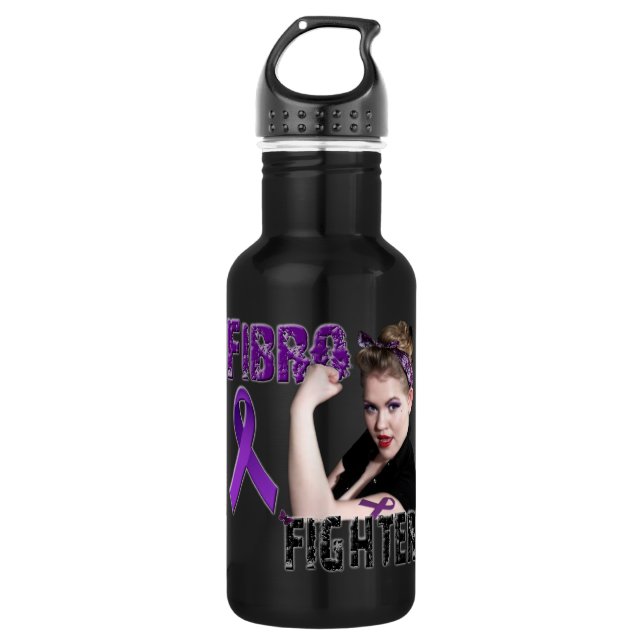 FASER KÄMPFER - BPA GEBEN FREI! EDELSTAHLFLASCHE (Vorderseite)