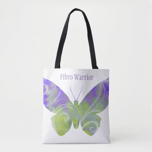 Faser Schmetterlings-Tasche mit schwarzen Griffen Tasche (Vorderseite)